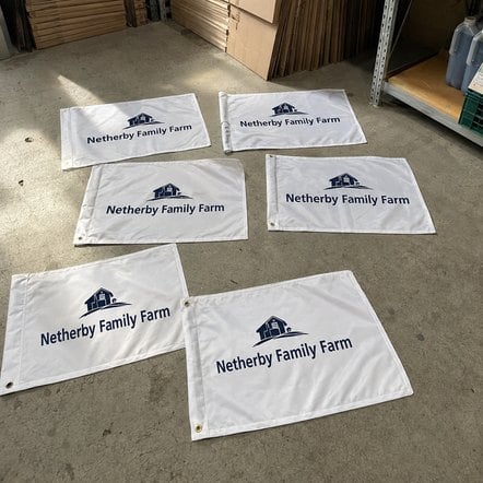 Branded political flags with logo
