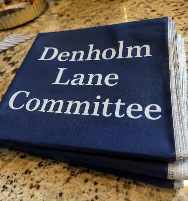 Custom political flags — customer photo