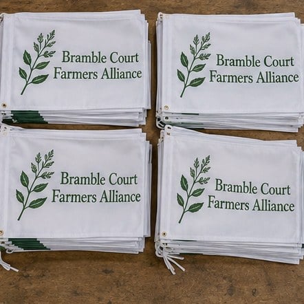Customized political flags for convoys, parades and waterfront