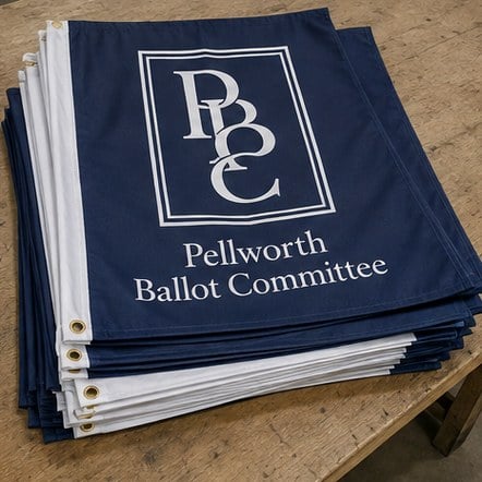Customized political flags for door-knocking programmes