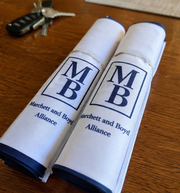 Personalized political flags — customer photo