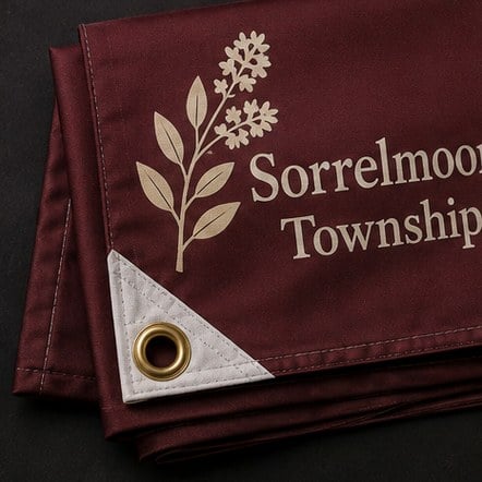 Political flags with logo printing