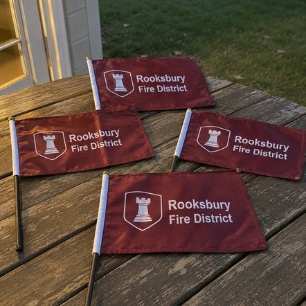Promotional custom political flags with company logo