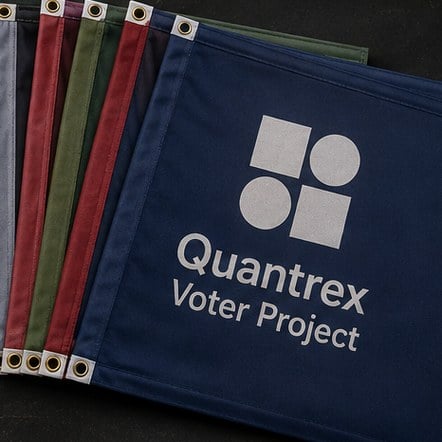 Promotional custom political flags with company logo